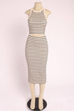 Sleeveless Crop Top & Midi Skirt Co-ord Set