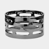 Openwork Cutout Wide Hinged Bangle Bracelet