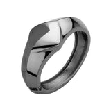 Sculptural Faceted Hinged Bangle Bracelet