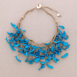 Resin Petal Pendant Necklace