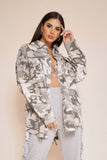 Oversize military shacket