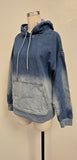 Oversized Ombre Fade Denim Hoodie