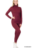 Mock Neck Top & Leggings Set